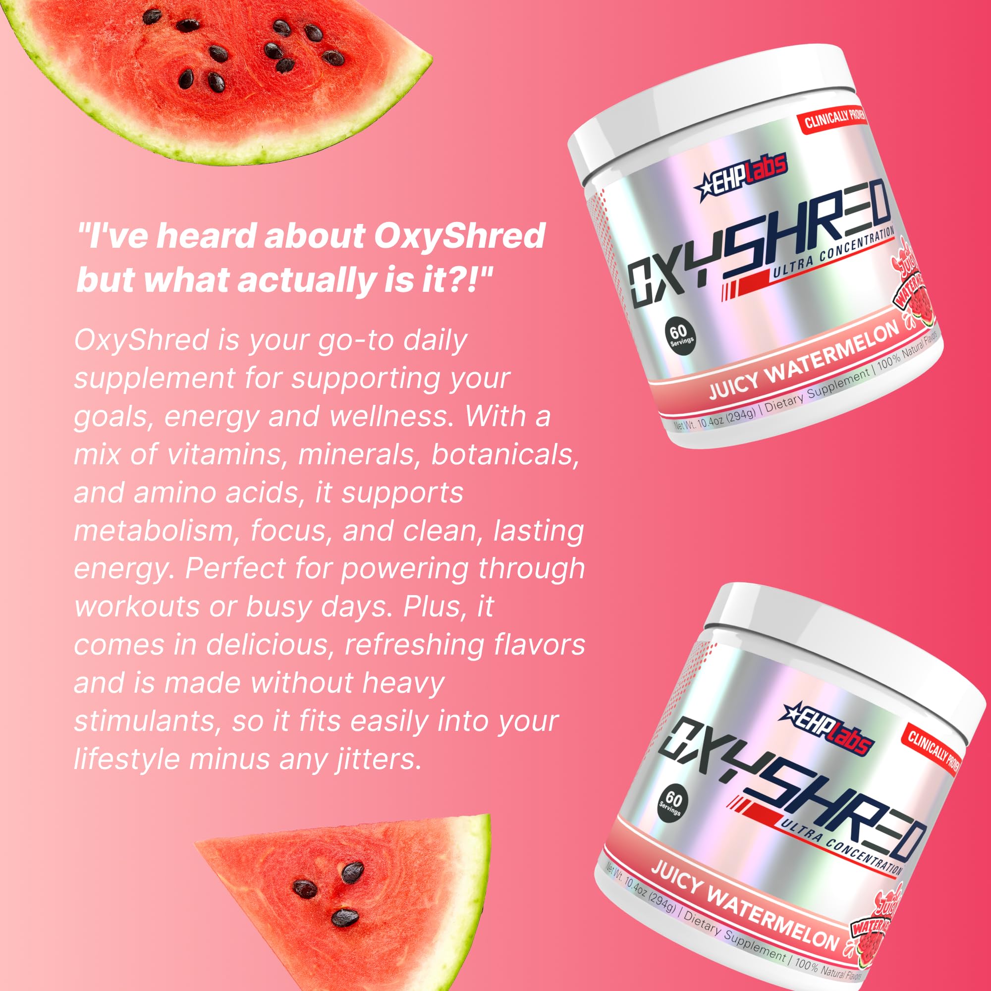 L-Glutamine and prebiotic complex in OxyShred aiding recovery and gut health