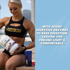 Ingredients label shows probiotics and B-vitamins for daily wellness support.