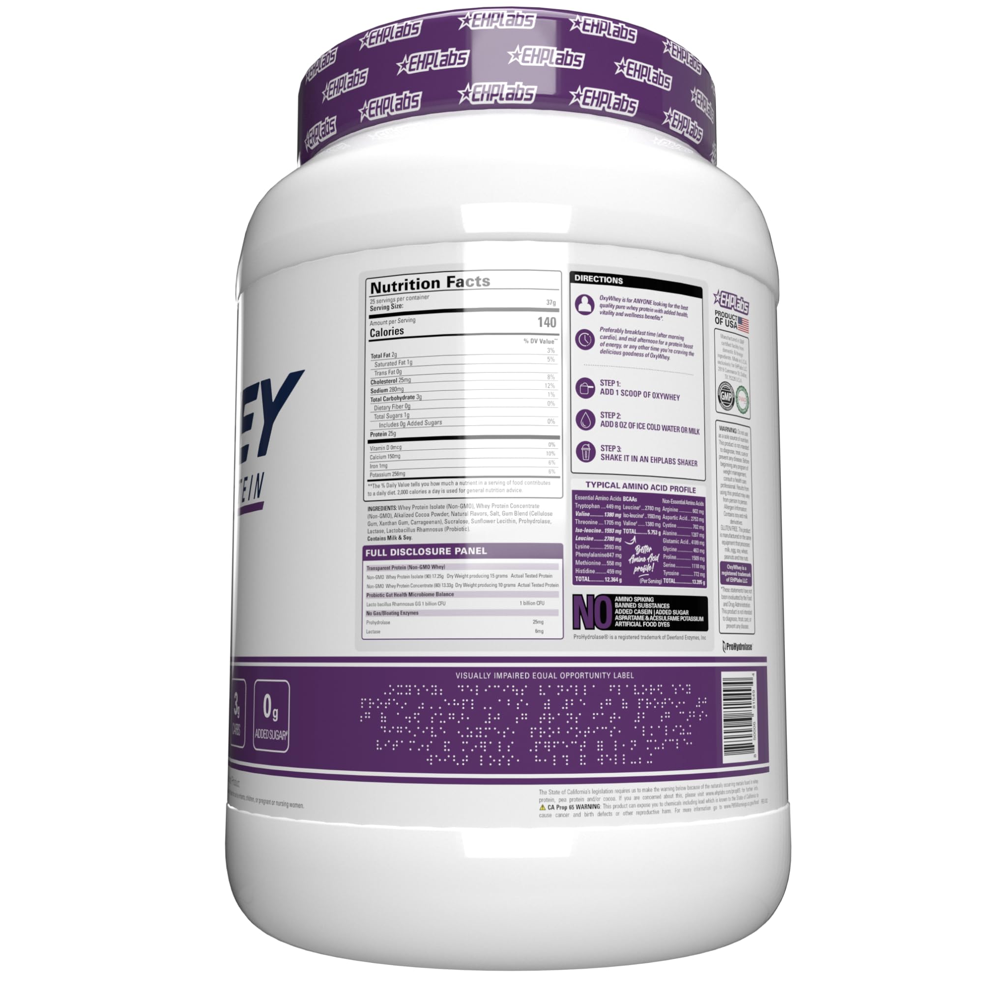 Fine OxyWhey powder texture close-up, signaling quality ingredients.