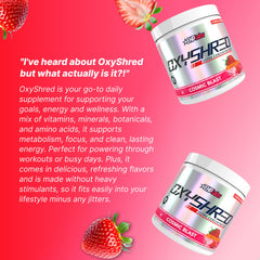 L Glutamine imagery beside OxyShred for recovery use.