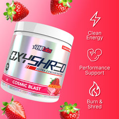 Green coffee bean extract highlight on OxyShred label.