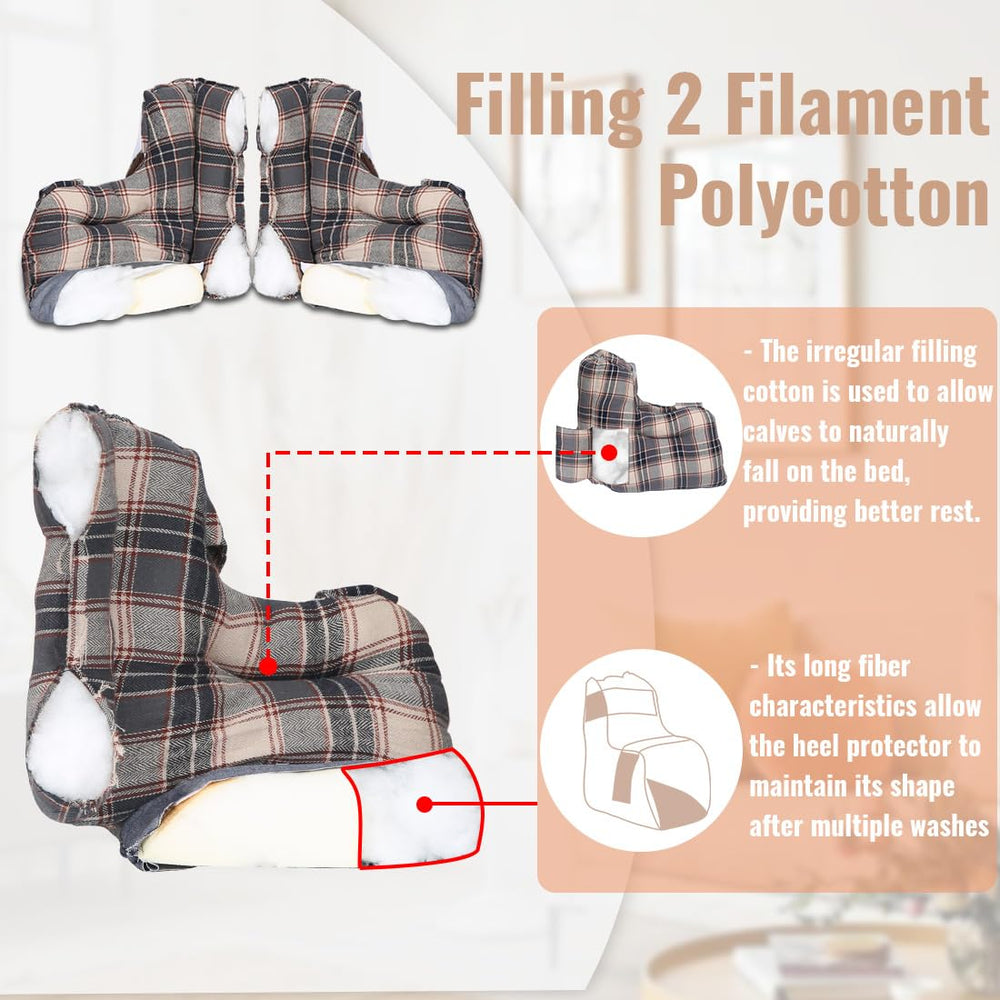 Soft cotton fabric on Ehucon heel protector provides skin-friendly comfort.