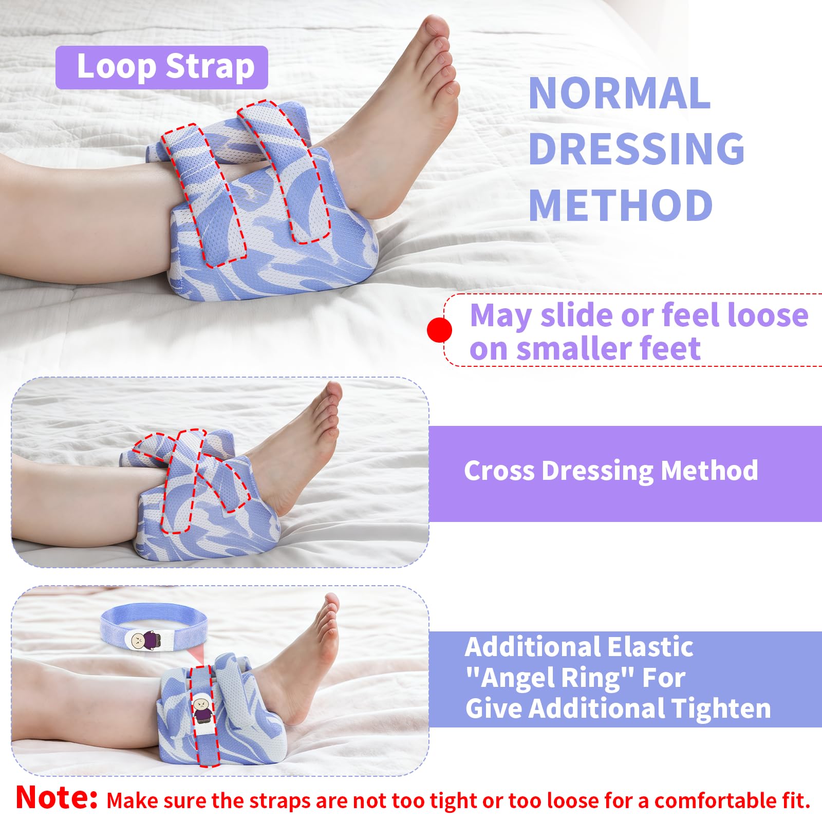 EHUCONGAITB adjustable elastic strap secures the heel during movement.