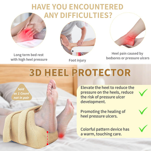 EHUCONGAITB heel protector open-air design keeps the foot secure with an elastic strap.