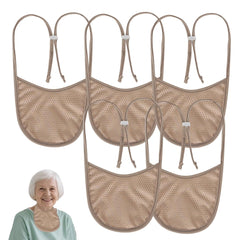 EHUELDER breathable tracheostomy cover with mesh exterior protects the stoma during daily wear.