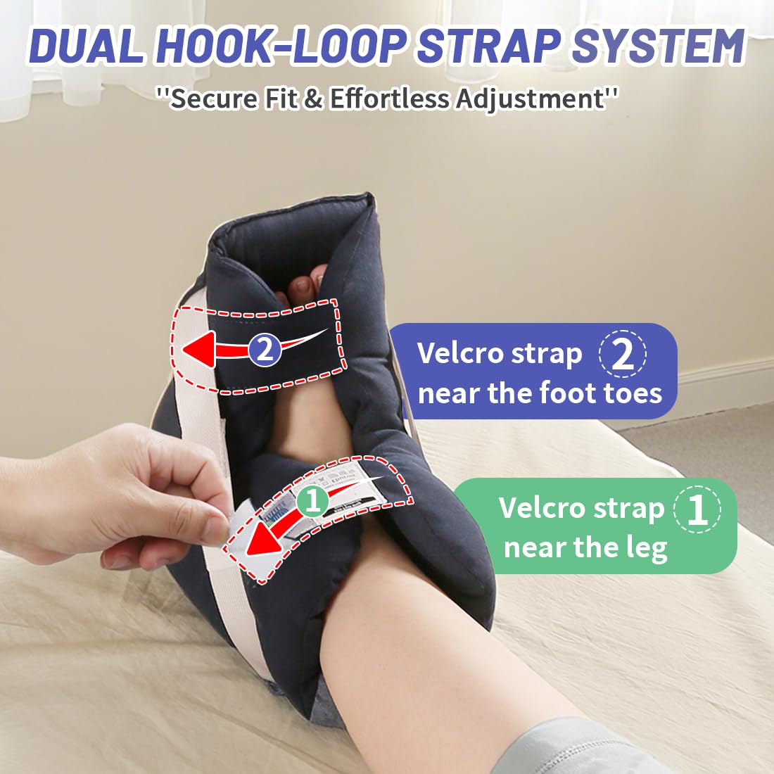 EHUELDER foot drop heel protector suitable for overnight use in bed
