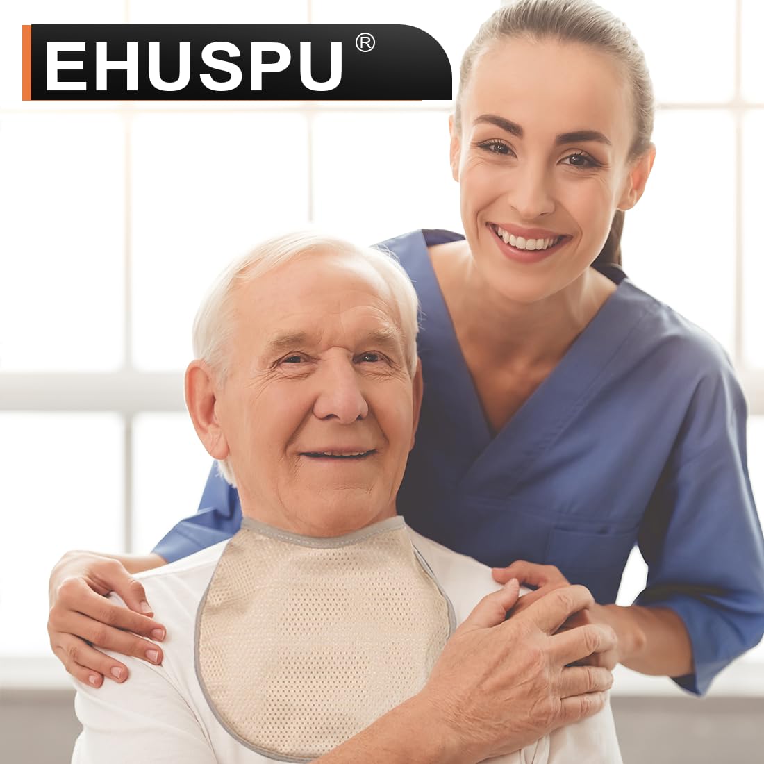 EHUSPU tracheostomy cover with adjustable straps fits many neck sizes.