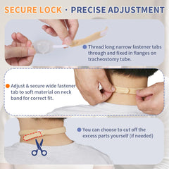 EHUSPU tracheostomy holder skin-friendly-materials minimize friction for longer wear.