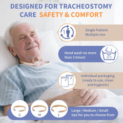 EHUSPU tracheostomy holder washable at 30°C for easy hygiene.