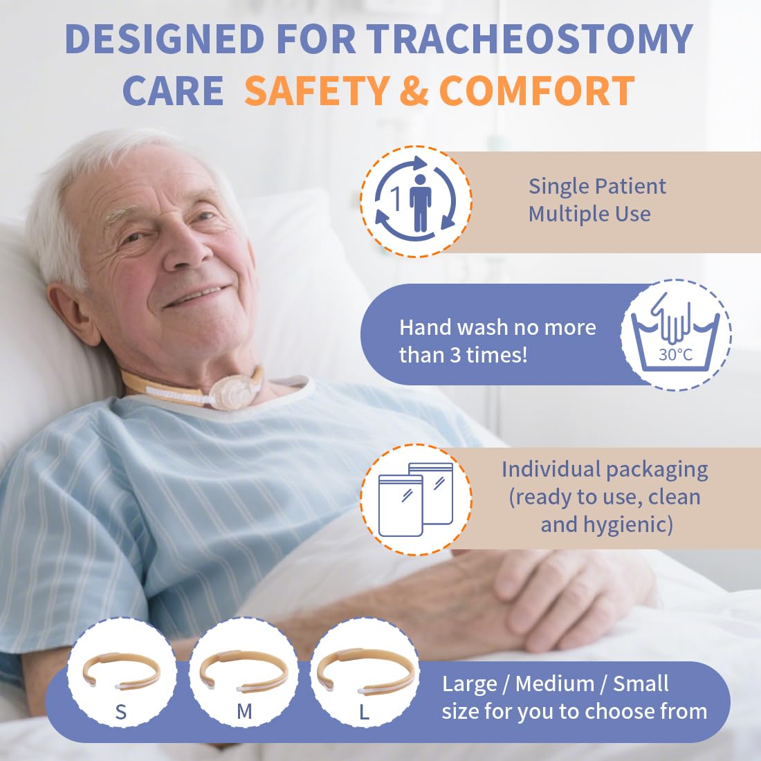 EHUSPU soft foam neckband delivering gentle support after surgery