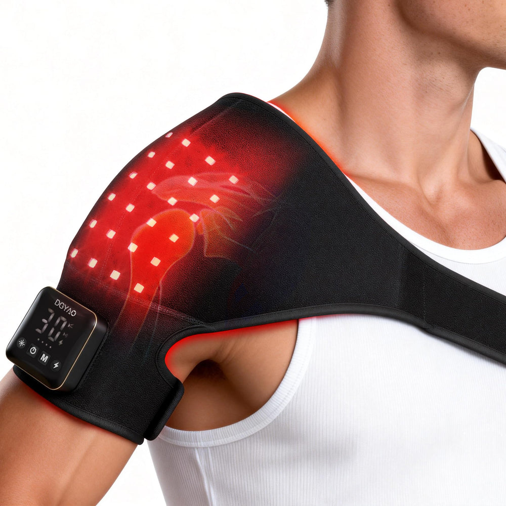 Eicolorte shoulder wrap front view with 3D coverage for targeted upper body comfort.