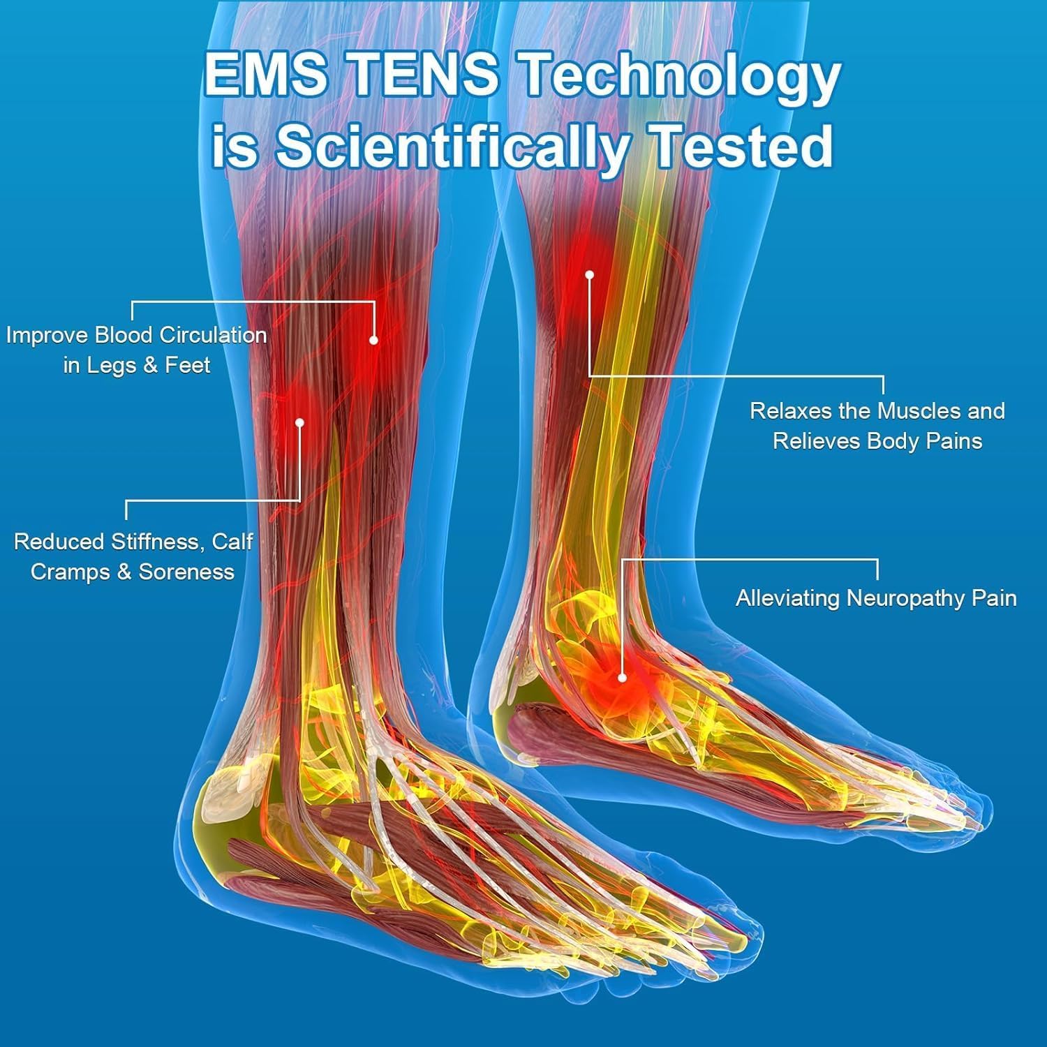 EIGOTDYH EMS Foot Massager Pro+ proper foot placement for stable sessions