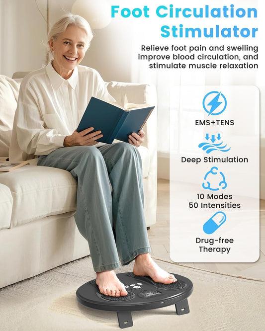 EIGOTDYH EMS foot massager reflexology pads target pressure points for relaxation