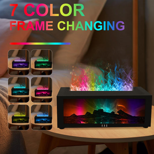 Eiifiter fireplace diffuser with 150ml tank provides lasting mist for a peaceful room.
