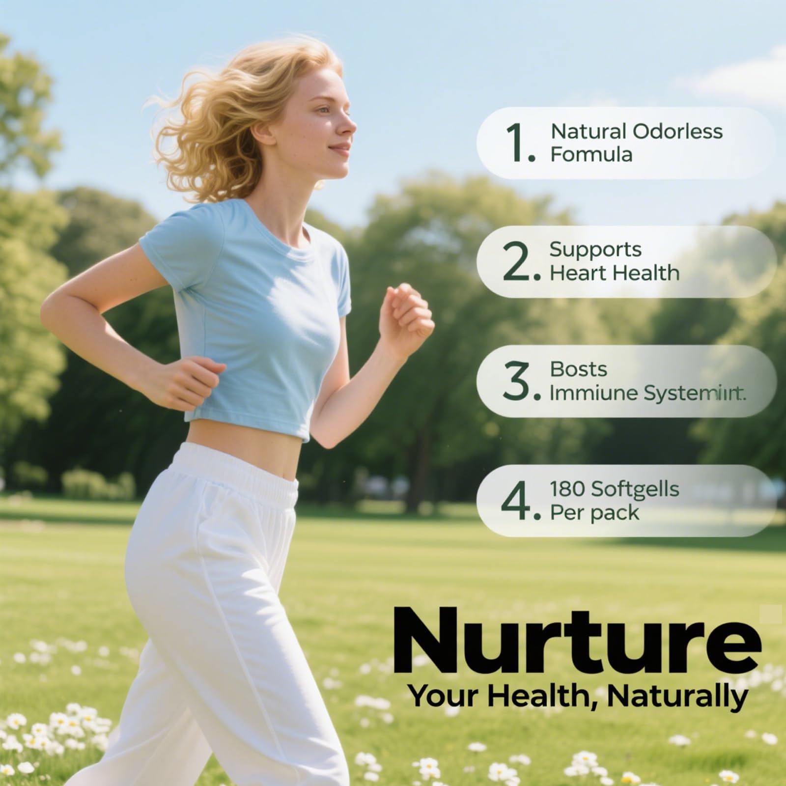 EILTEAU capsules inside emphasize odorless formula and antioxidant potential.