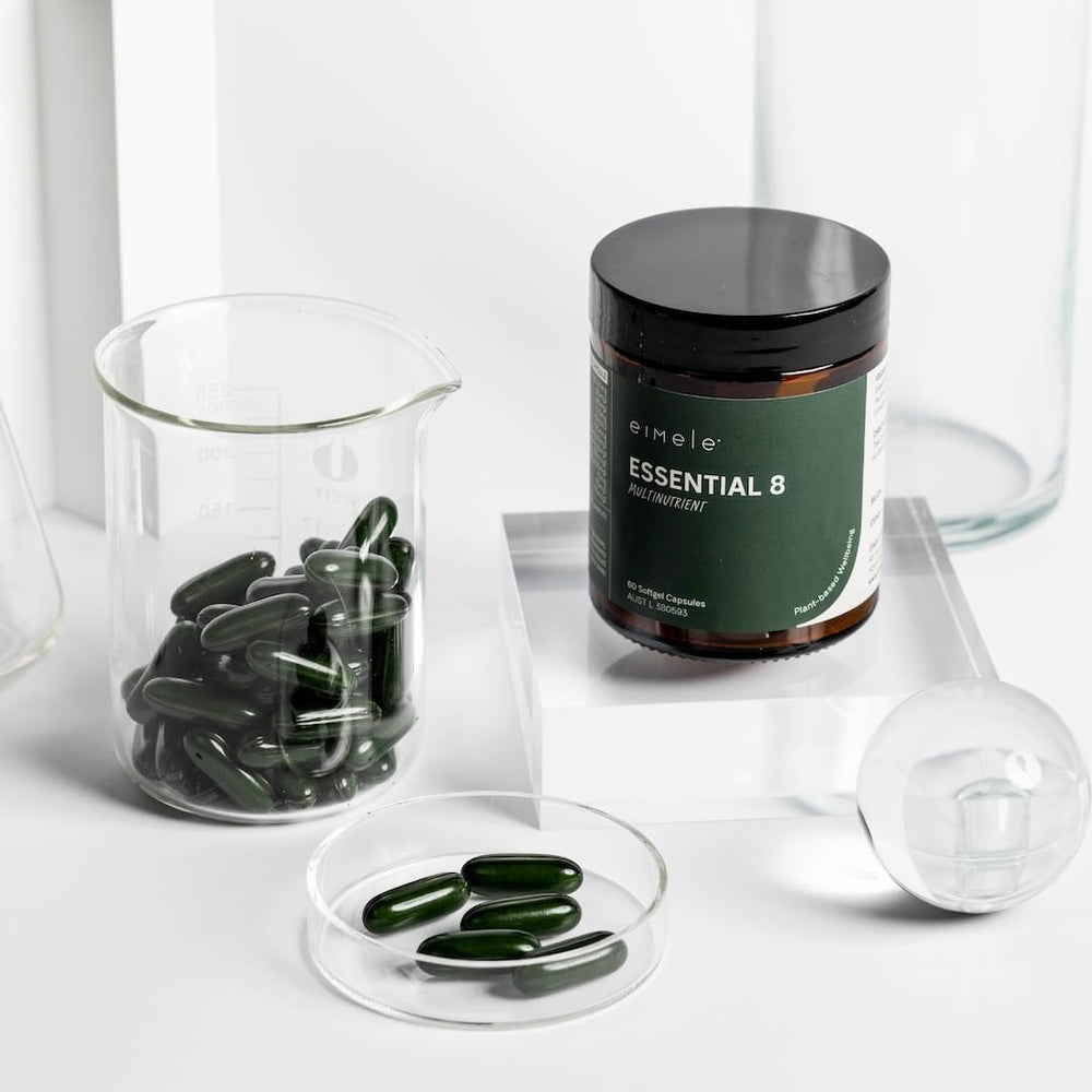 eimele Essential 8 eye health with lutein and zeaxanthin for protective vision.