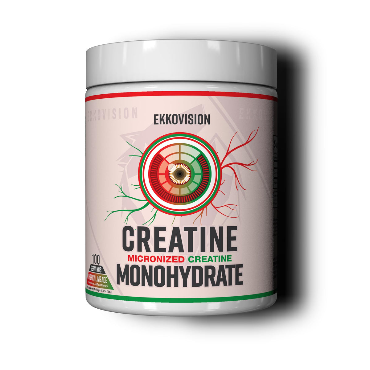 Ekkovision creatine monohydrate powder, micronized for easy mixing in water or juice, improves mixability.