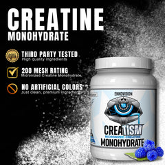 Ekkovision Creatine Monohydrate powder being stirred into a shaker for rapid, smooth dissolution