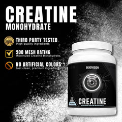 Ekkovision Creatine unflavored formula blends into drinks without altering taste.