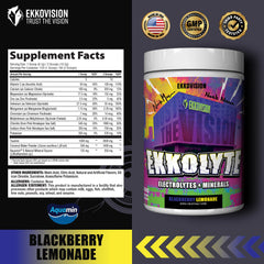 Ekkovision Ekkolyte serving scoop highlighting 120 servings per container.