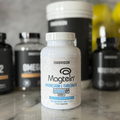 Ekkovision Magtein bottle shows 30-serving size for reliable planning