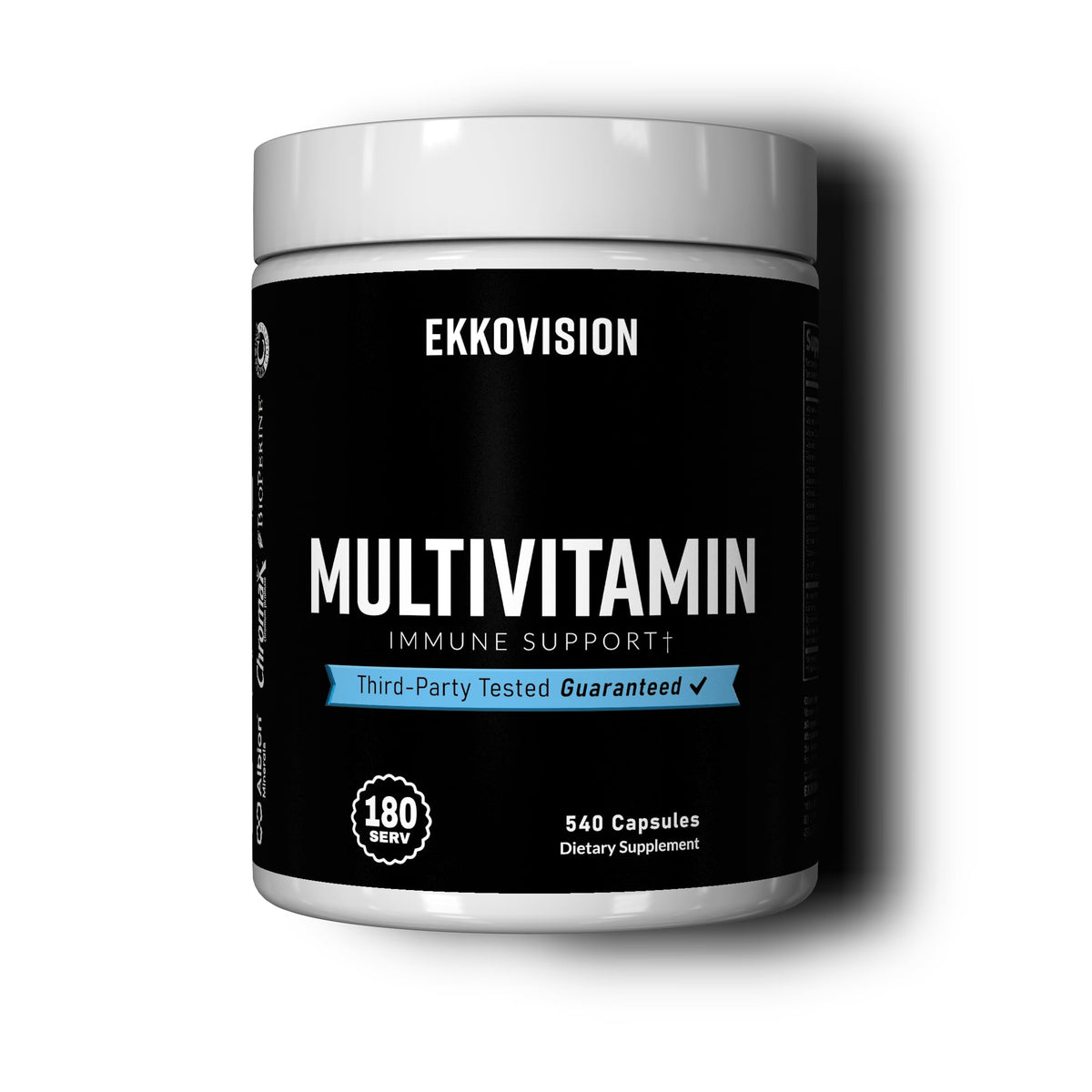 Ekkovision Multivitamin bottle on display for daily wellness support