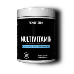 Ekkovision Multivitamin bottle on display for daily wellness support