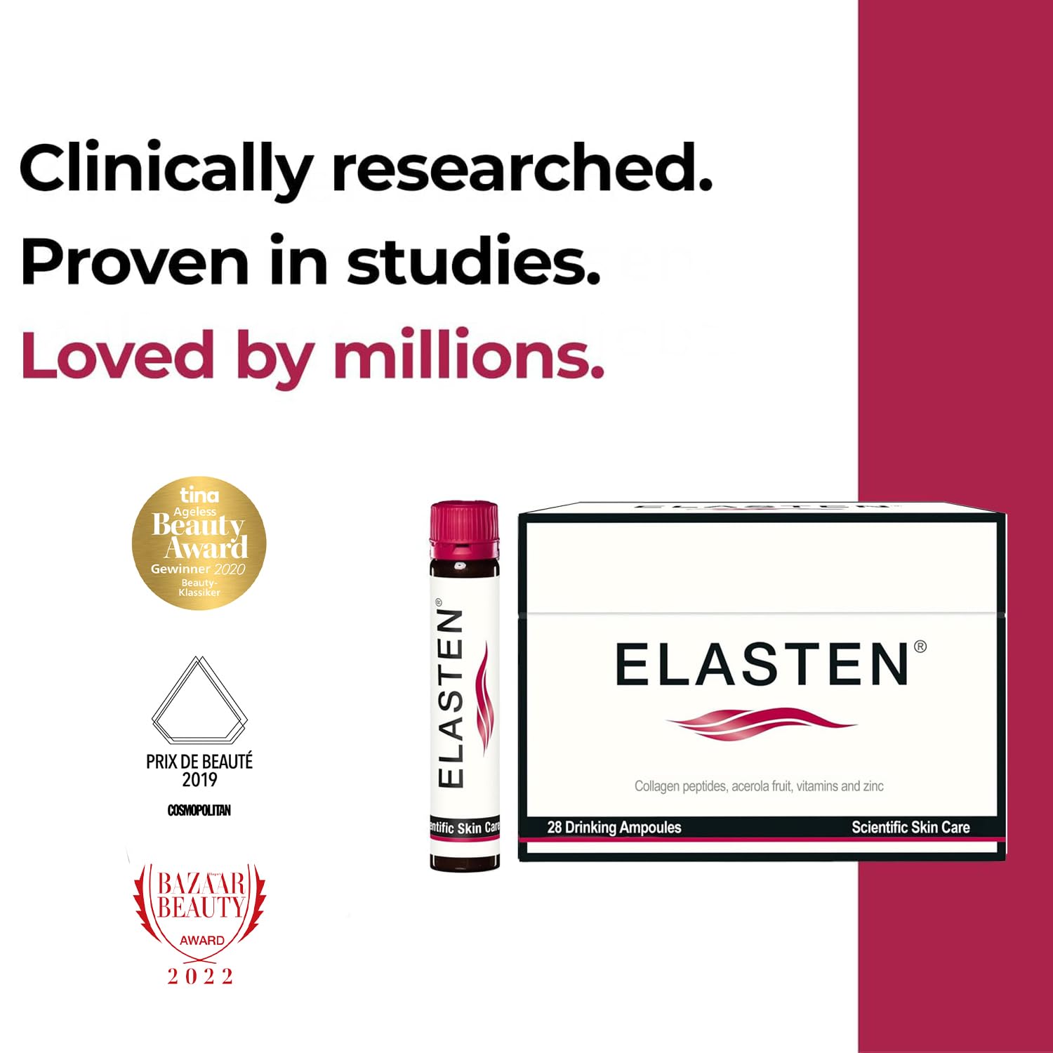 Packaging of ELASTEN ampoules in recyclable materials.