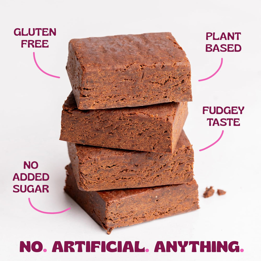Elavi Protein Brownie date-sweetened detail emphasizing natural sweetness.