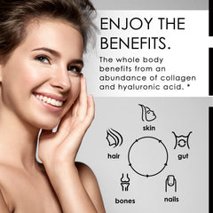Amino Collagen C dissolving in a glass of water with no aftertaste.