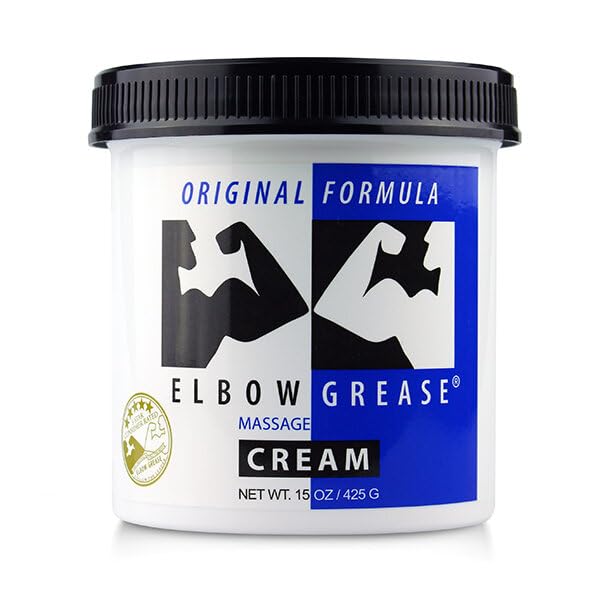 Elbow Grease Original Massage Cream unscented bottle delivers smooth glide.