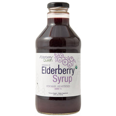 Elderberry Queen bottle pour showing smooth dosing for kids and adults