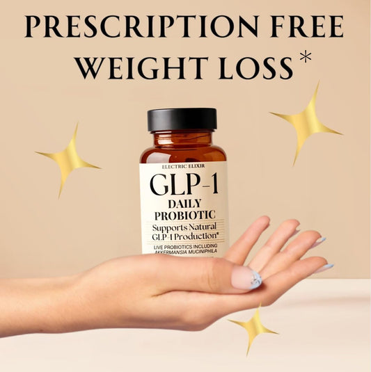 Capsules of Electric Elixir GLP-1 Daily Probiotic ready for daily intake