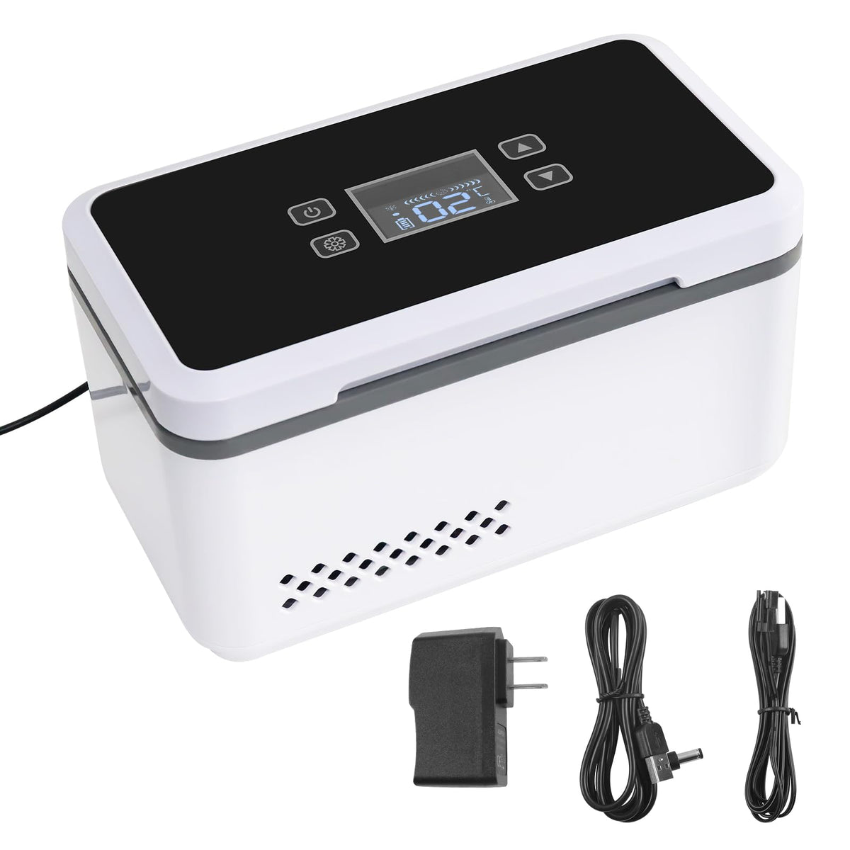 electric insulin cooler travel case front view showing compact portability
