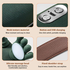 Electric Shiatsu Neck Shoulder Massager rechargeable battery supports long portable sessions