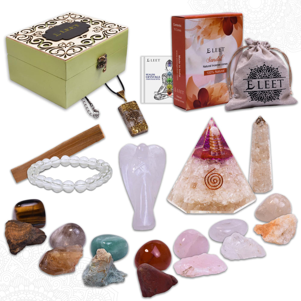 Eleet Healing Stones bracelet fosters calm focus during meditation and chakra balance