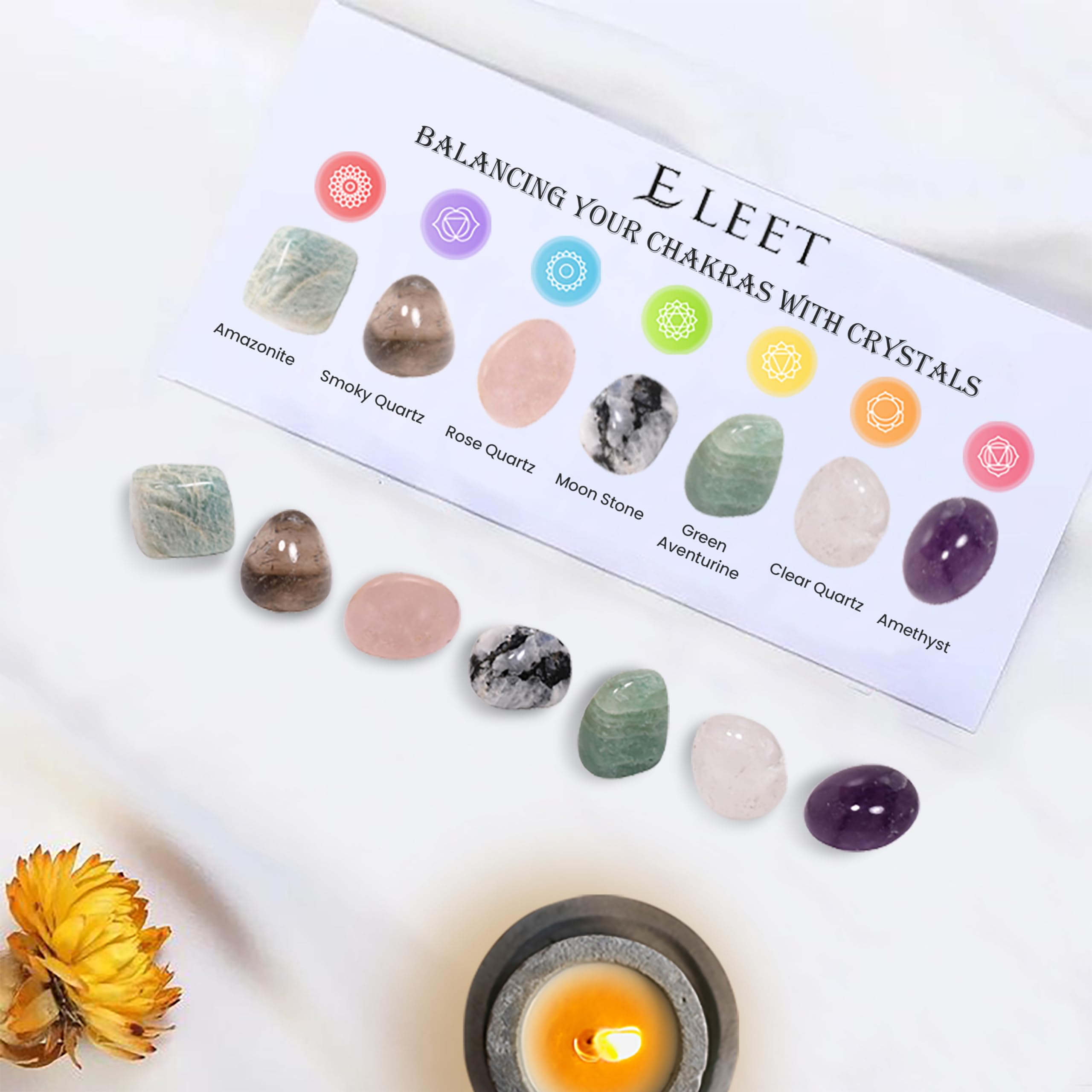 Eleet healing stones lavender cones for soothing ambience and calming ritual moments.