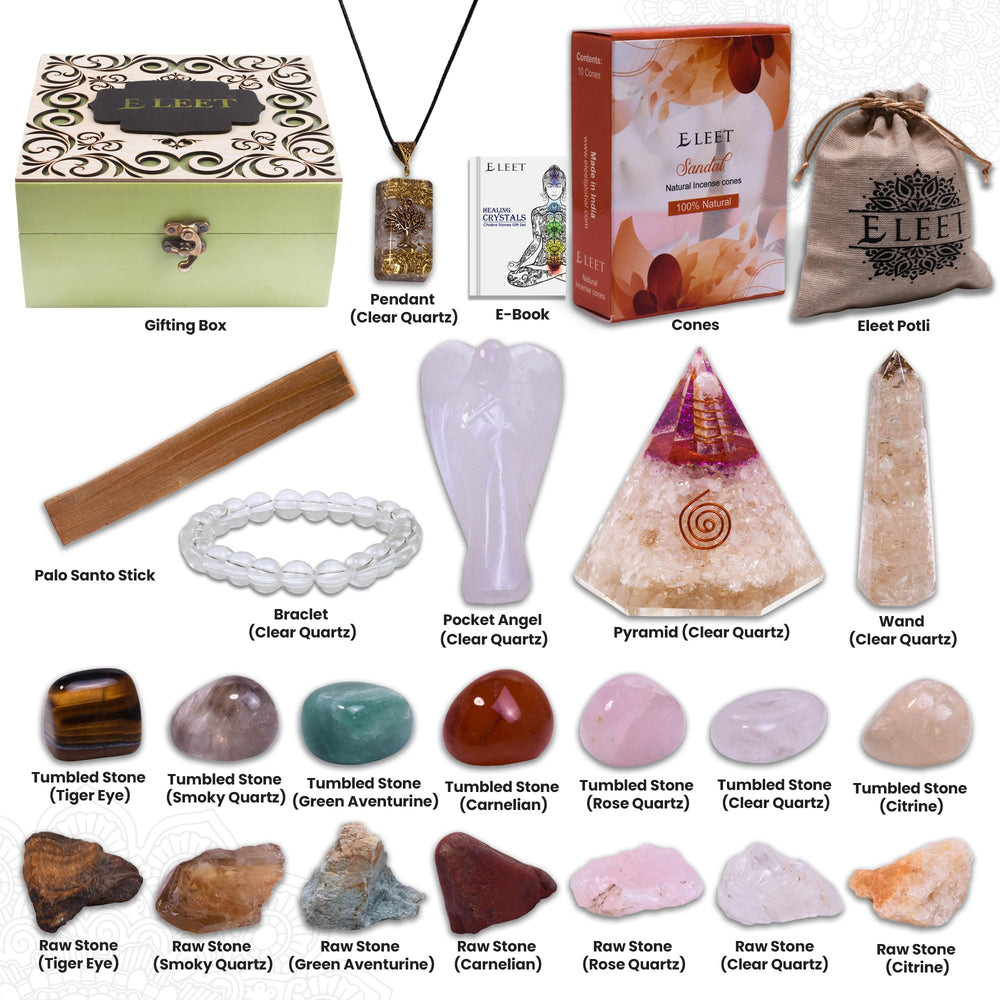Eleet Healing Stones wand set enhances focus and meditative energy during practice