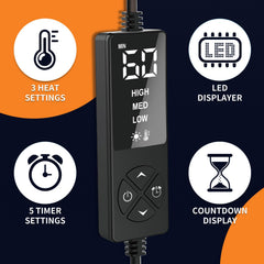 Moist heat option using spray bottle for deeper warming with ELEKHEAL