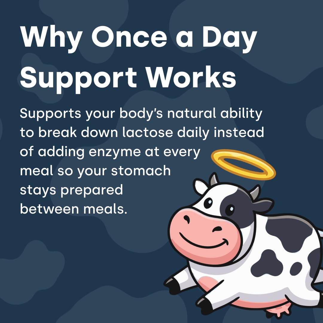 Element Longevity capsules inside bottle illustrating simple daily dairy digestion support.