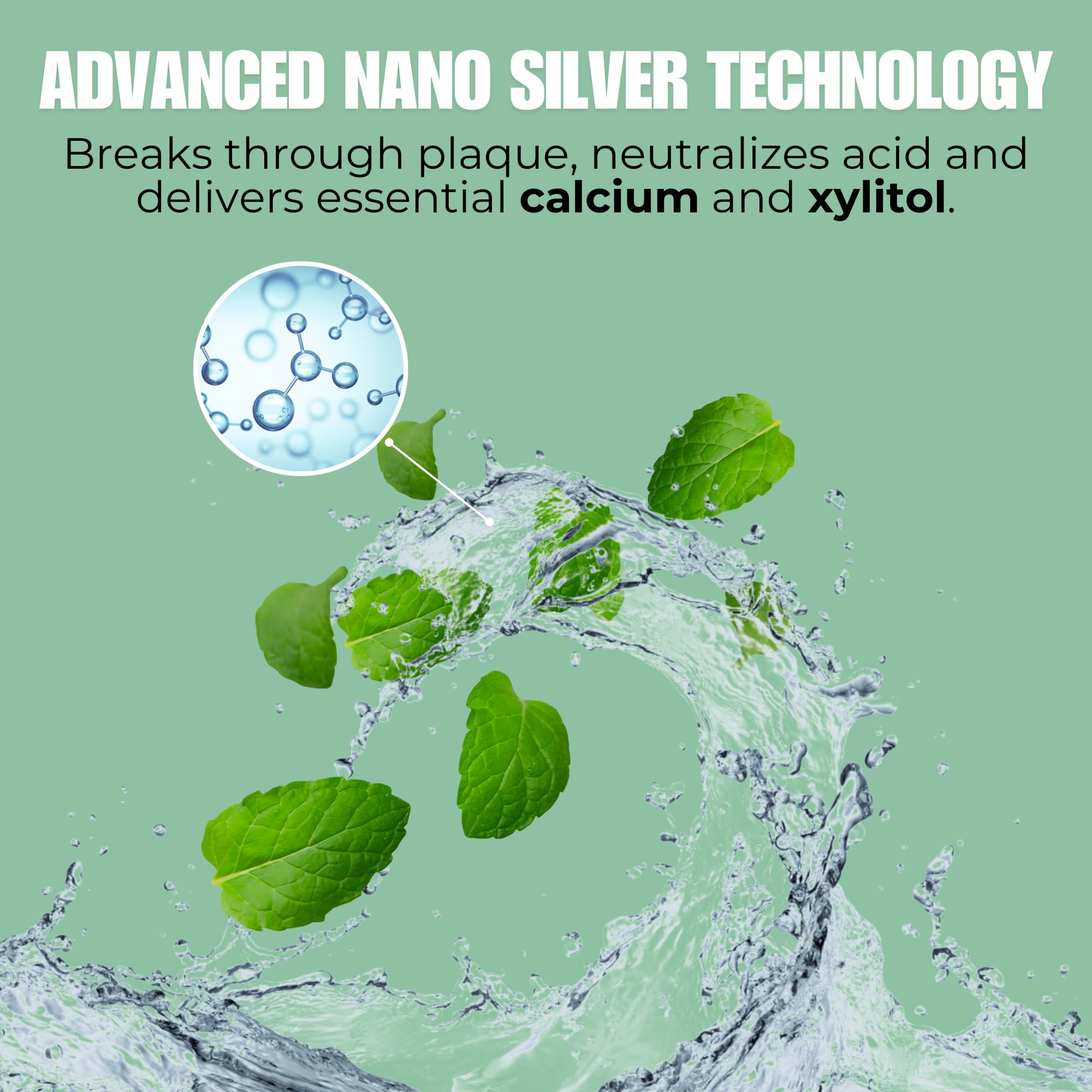 Elementa Silver Nano ingredients: xylitol and nano silver for fresh breath.