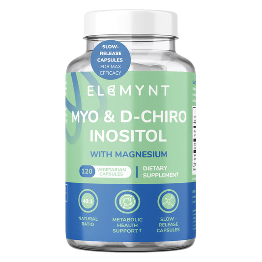 ELEMYNT Inositol 40:1 bottle front view for daily hormonal support