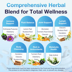 ELERULE ingredients: elderberry and kelp emphasize diverse plant-based components.