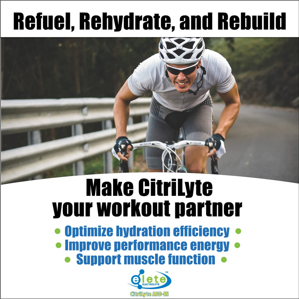 Elete Citrilyte Add-in refillable design supports travel and sustainability.