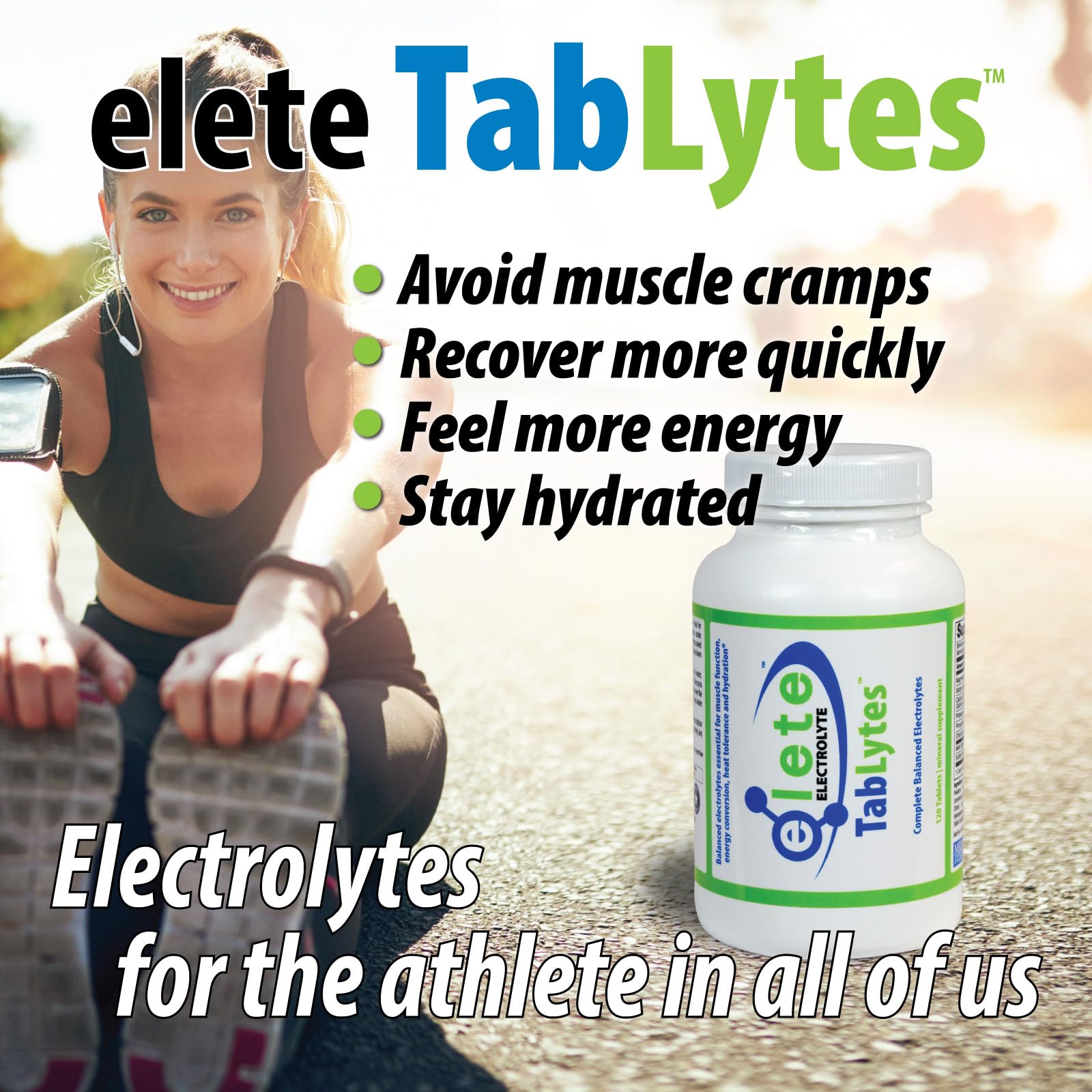 Elete Citrilyte tablets showcase rapid electrolyte absorption during workouts.