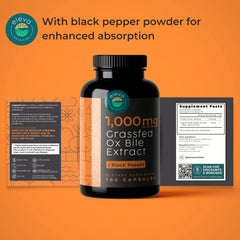 Eleva Nutrition ox bile extract daily-use concept with meals for digestive support.