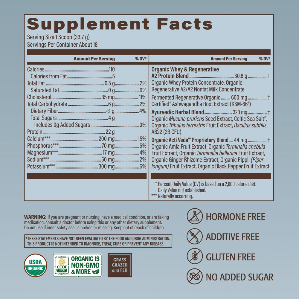 ELEVATE ORGANIC Acti Veda powders with fruits and spices for better absorption