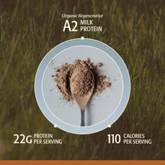 ELEVATE ORGANIC Grass-fed dairy origin icon highlights sustainable sourcing