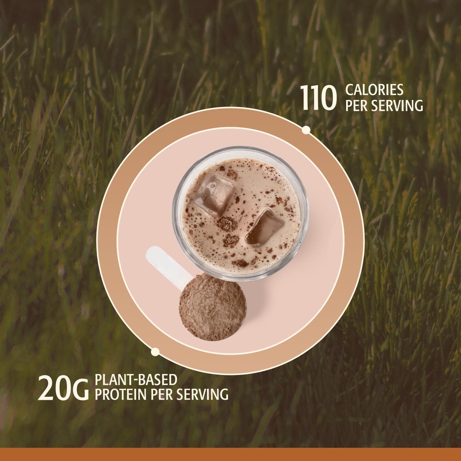Pouring ELEVATE ORGANIC chocolate protein into glass after a workout.