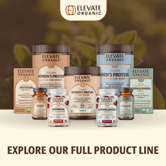 Elevate Organic Women’s Whey Protein Powder recyclable packaging supports sustainability.